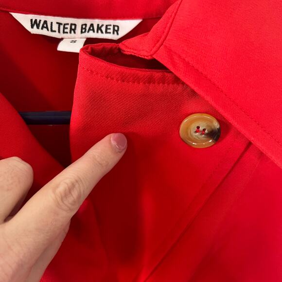 Walter Baker Freya Red Trench Coat Size Small New without tags - Picture 9 of 16